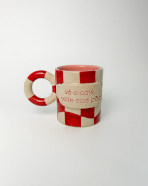Caneca "só o café, solte esse pão"